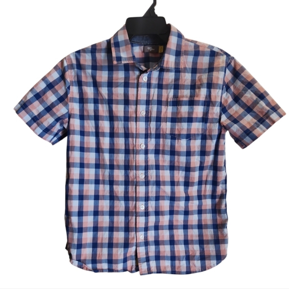 Rumi And Ryder Boys Button-Up Short Sleeve Shirt Size Large 12-14